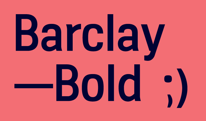 Barclays expert sans font